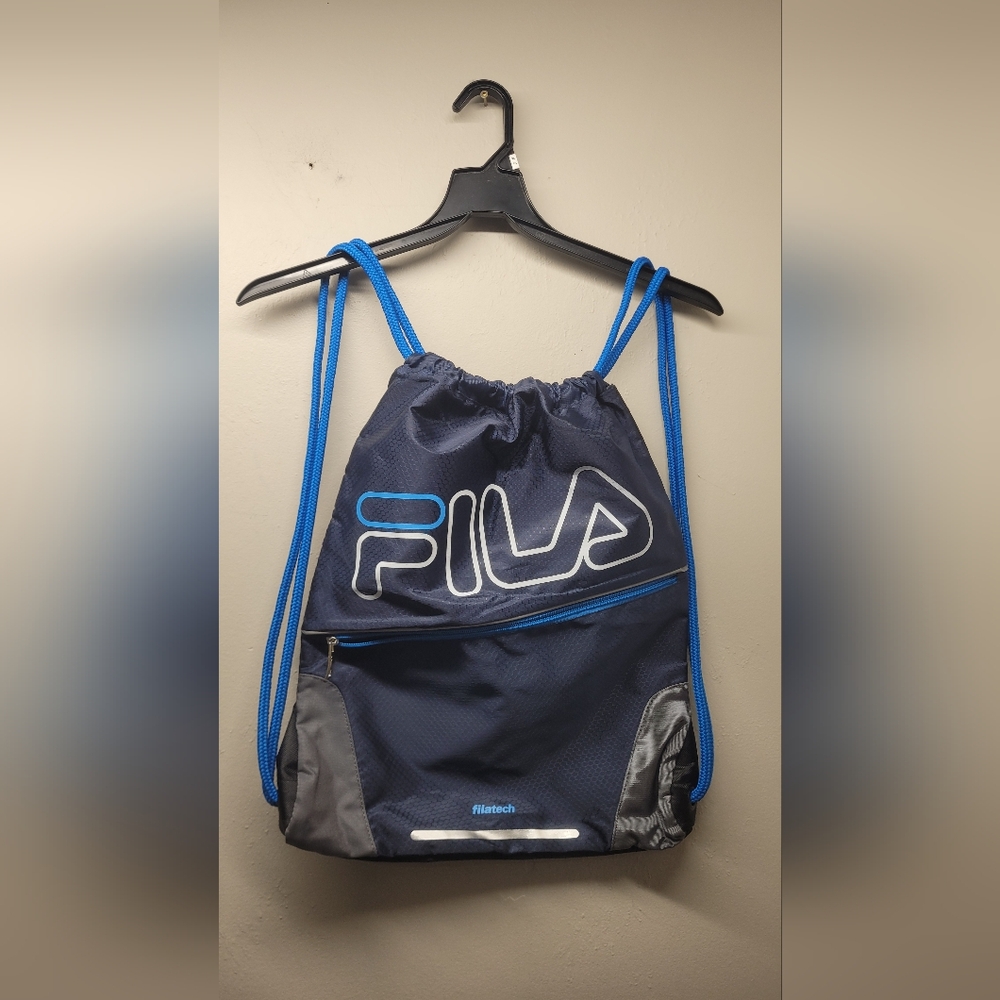 Fila blue drawstring backpack sling bag